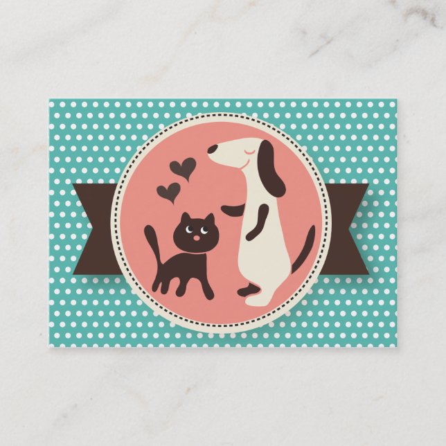 Pet Sitter Business Card - Personalizable (Front)