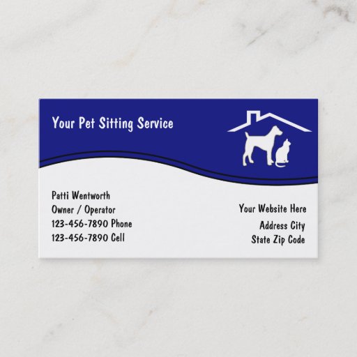 Customizable Pet Sitter Business Cards