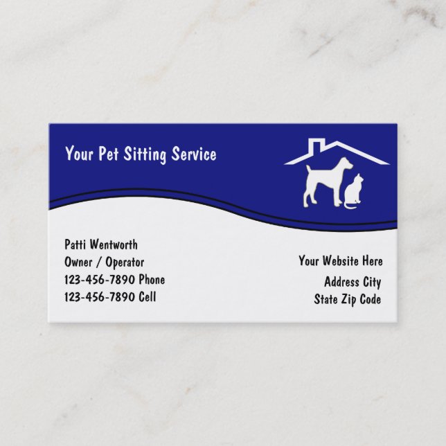 Pet Sitter Business Cards (Front)