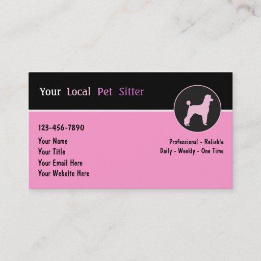Customizable Pet Sitter Business Cards