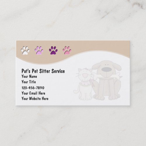Pet Sitter Business Cards