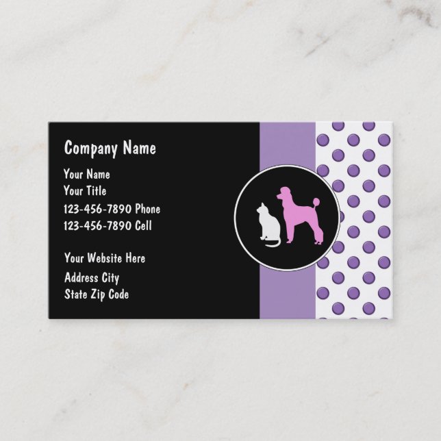 Pet Sitter Business Cards (Front)