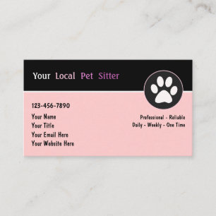 Pet Sitter Business Cards