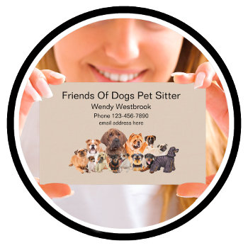 Pet Sitter Business Cards Dogs Theme by Luckyturtle at Zazzle