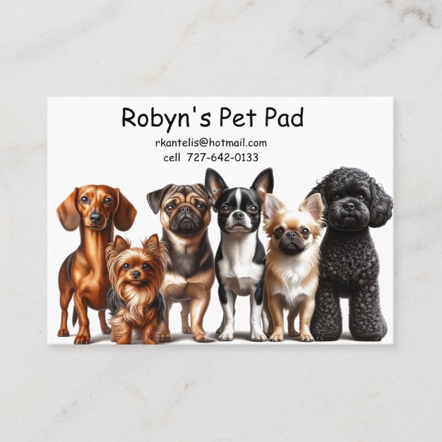 Pet Sitter Calling Card (Front)