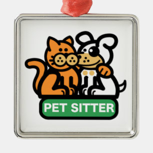 Pet Sitter (Cat & Dog) Metal Ornament