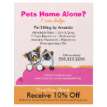 Pet Sitter Coupon Ad Yorkie Cat Couch Pink Flyer Pet Sitter Coupon Ad Yorkie Cat Couch Pink Flyer
