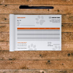 Pet Sitter Custom Receipt Notepad<br><div class="desc">Perfect for pet sitters and pet care professionals,  this notepad combines functionality with personalized branding to enhance your daily operations and client interactions.</div>