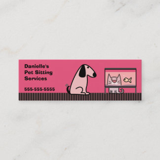 Pet Sitter Dog & Cat Mini Business Card
