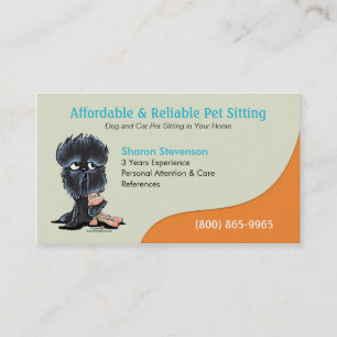 Pet Sitter Dog Day Care Business Affenpinscher Card