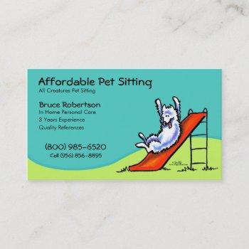 Pet Sitter Dog Day Care Business Business Card by offleashart at Zazzle