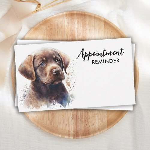 Pet Sitter Dog Groomer Labrador Retriever Puppy  Appointment Card