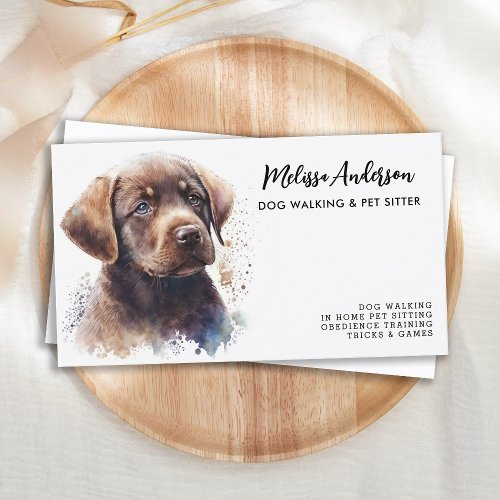 Pet Sitter Dog Groomer Labrador Retriever Puppy Business Card