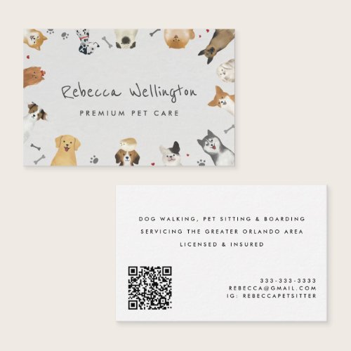 Pet Sitter Dog Walker Dog Grooming House Sitting Business Card Pet Sitter Dog Walker Dog Grooming House Sitting Business Card