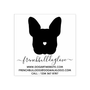 Pet Sitter Dog Walker French Bulldog Rubber Stamp
