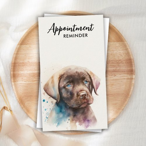 Pet Sitter Dog Walker Labrador Retriever Puppy Appointment Card