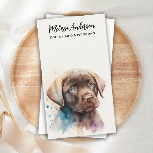 Pet Sitter Dog Walker Labrador Retriever Puppy Business Card