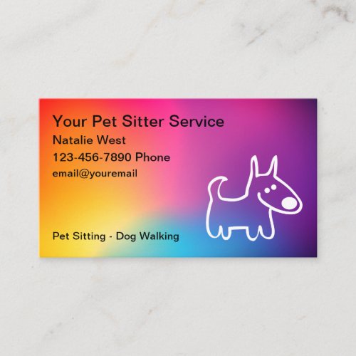 Pet Sitter Dog Walking Service Business Card