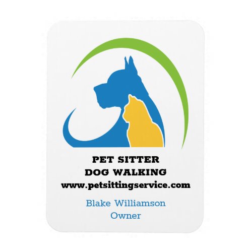 Pet Sitter Dog Walking Service Magnet