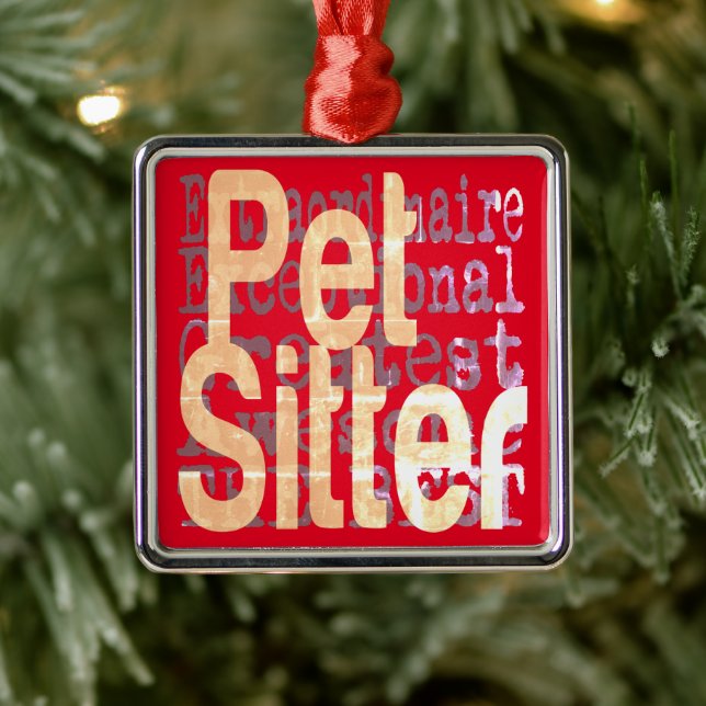 Pet Sitter Extraordinaire Metal Ornament (Tree)
