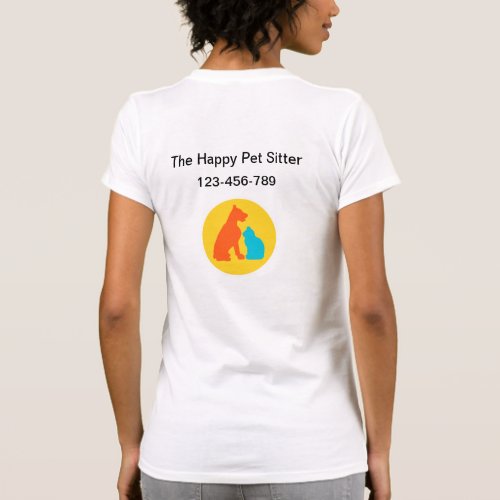 Pet Sitter Logo Work Tee Shirts