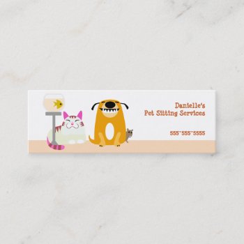 Pet Sitter Mini Business Card by PetProDesigns at Zazzle