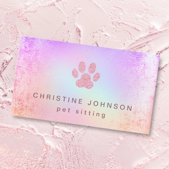 pet sitter paw print logo business card (Creator Uploaded)