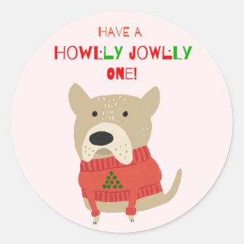 Pet Sitter’s Holiday Dog Classic Round Sticker by PetProDesigns at Zazzle
