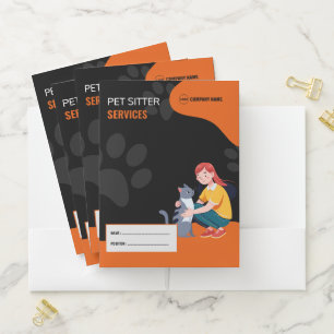 Pet Sitter Services Pocket Folder