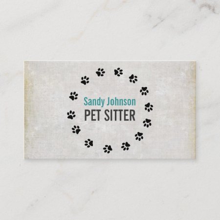 Pet Sitter Sitting Services Business Business Card