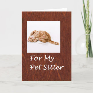 Pet Sitter Thank You Card