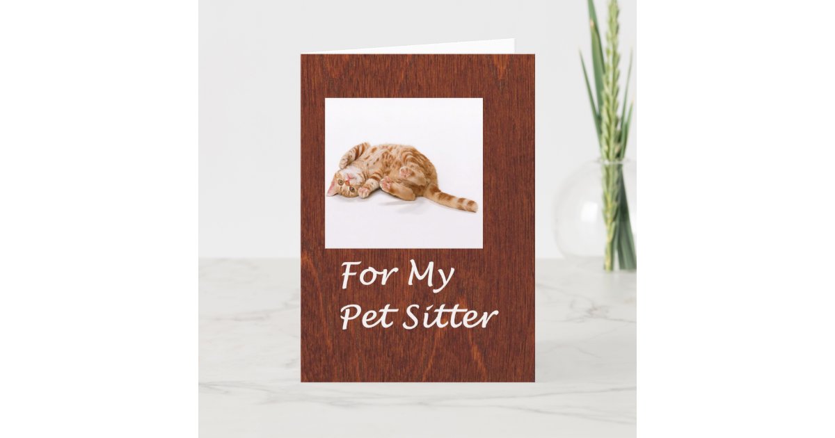Pet Sitter Thank You Card Zazzle