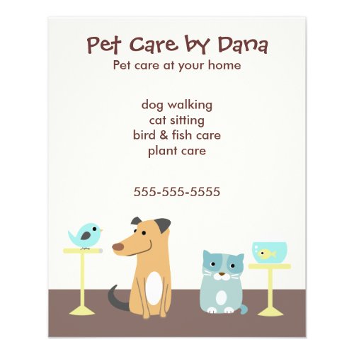 Pet Sitters Advertising Flyer