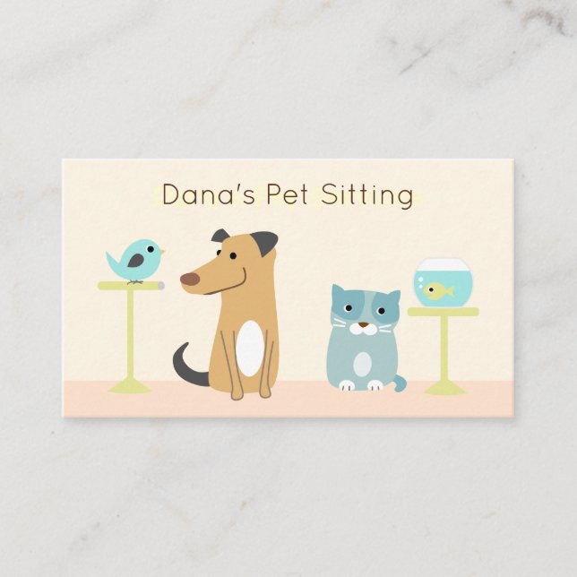 Pet Sitter's Business Card (Front)