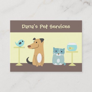Pet Sitter's Business Card by PetProDesigns at Zazzle