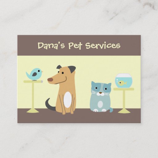 Customizable Pet Sitter's Business Card
