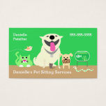 Pet Sitters Business Card-green Business Card Pet Sitters Business Card-green Business Card