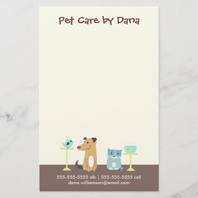 Pet Sitter's Business Flyer (Front)