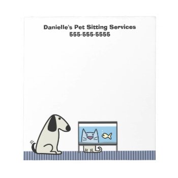 Pet Sitter's Business Notepad by PetProDesigns at Zazzle