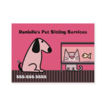 Pet Sitter's Business Red Business Card Pet Sitter's Business Red Business Card
