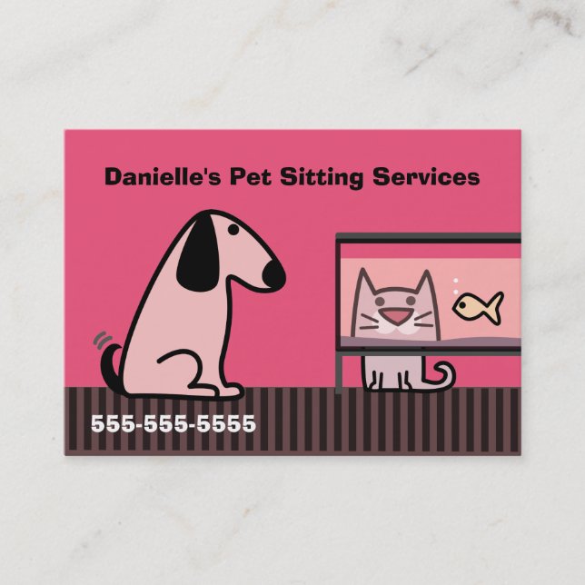 Pet Sitter's Business Red Card (Front)