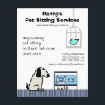 Pet Sitter's Dog Cat & Aquarium Flyer<br><div class="desc">Get the word out on your pet care business with this cute and colorful flyer. Advertise your pet sitting,  dog walking,  bird and fish care services. Please contact me if you would like the layout altered to accommodate a different text setup.</div>