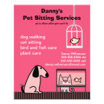 Pet Sitter&#39;s Dog &amp; Cat Red Flyer at Zazzle