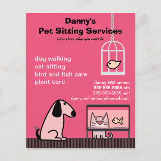 Pet Sitter's Dog & Cat Red Flyer