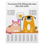Pet Sitter's Flyer with tags-dog, cat, fish, mouse Pet Sitter's Flyer with tags-dog, cat, fish, mouse