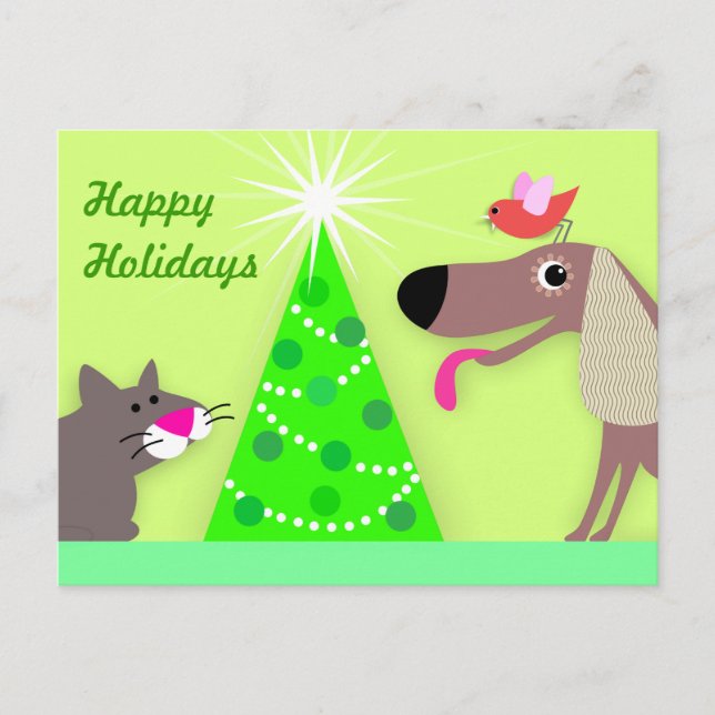 Pet Sitters Holiday Greetings Postcard (Front)