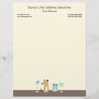 Pet Sitter's Letterhead