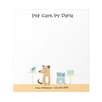 Pet Sitter's Notepad by PetProDesigns at Zazzle