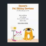Pet Sitter's Promotional Flyer<br><div class="desc">Get the word out on your pet care business with this cute and colorful flyer. Advertise your pet sitting,  dog walking,  cat,  fish,  and small animal care services.</div>