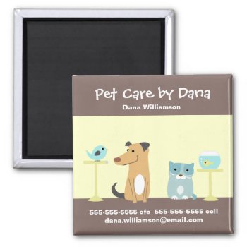 Pet Sitter's Promotional Magnet by PetProDesigns at Zazzle